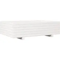 vidaXL Jardinière blanc 90x60x26,5 cm bois de pin massif