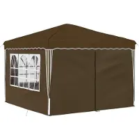 vidaXL Tente de réception pliable 288 x 288 x 245 cm, tissu Oxford taupe
