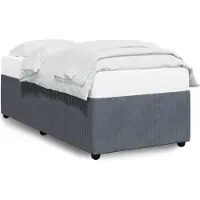 vidaXL Cadre de lit sans matelas gris foncé 90x200 cm velours