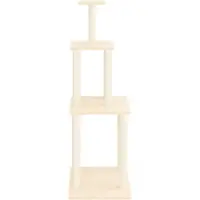vidaXL Arbre à chat avec colonnes à griffer en sisal gris foncé 149 cm