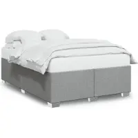vidaXL Cadre de lit sans matelas gris clair 140x200 cm Tissu