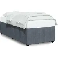 vidaXL Cadre de lit sans matelas gris foncé 100x200 cm velours