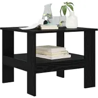 vidaXL Table basse noire imitation chêne 57 x 55 x 45 cm Bois composite