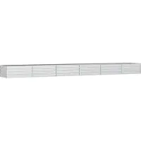 vidaXL Lit surélevé de jardin 600x80x45 cm Acier galvanisé argenté