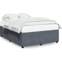 vidaXL Cadre de lit sans matelas gris foncé 160x200 cm velours