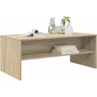 vidaXL Table basse en chêne Sonoma 100 x 50 x 40 cm Matériau dérivé du bois