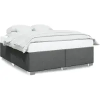 vidaXL Cadre de lit sans matelas gris foncé 180x200 cm Tissu
