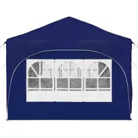 vidaXL Tente de réception pliable 575 x 288 x 245 cm, bleu, en tissu Oxford