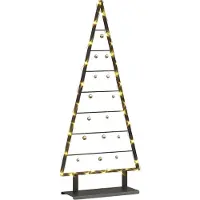 vidaXL Arbre de Noël en métal avec support Noir 125 cm Acier