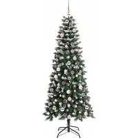 vidaXL Arbre de Noël artificiel vert 180 cm PVC, plastique et acier