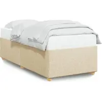 vidaXL Cadre de lit sans matelas Crème 100x200 cm Tissu