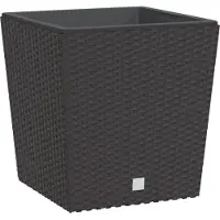 vidaXL Jardinière et intérieur amovible marron 21 /32 L rotin PP