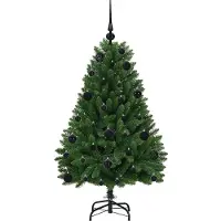 vidaXL Sapin de Noël artificiel avec 150 LED Vert 120 cm PVC et métal