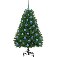 vidaXL Sapin de Noël artificiel avec 150 LED Vert 150 cm PVC et métal
