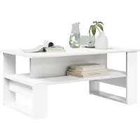vidaXL Table basse blanche 90 x 50 x 40 cm Bois composite