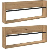 vidaXL Étagère murale, 2 pièces, chêne artisanal, 80 x 12 x 30 cm, bois composite