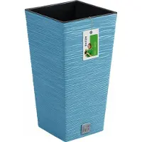 Prosperplast Pot De Fleurs Furu Square Dfsh200-5415c 200x200x380mm - Couleur Bleu Scandinave