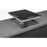 Klarstein Plaque Vitrocéramique - 45 cm, 3 Zones Dont Double, 4100 W,Tactile, Minuterie & Sécurité Enfant, Table de Cuisson Vitrocéramique Compacte Moderne