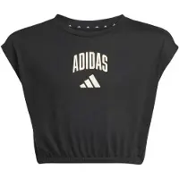 Adidas Debardeur enfant SEASONALS COLLEGIATE TYPOGRAPHY T-SHIRT filles - Noir - 7 / 8 ans