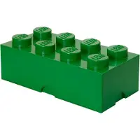 LEGO Boîte de rangement 2x4 vert foncé