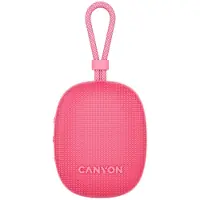 Canyon OnMove 12, enceinte portable Bluetooth v5.3, 5W, TWS, IPX7, 12 heures, charge USB-C, rose