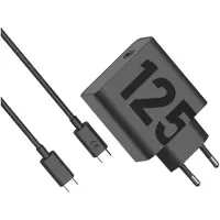 Motorola Chargeur Power Delivery 125 W Noir + Câble USB-C 1 m Noir Matière Synthétique