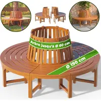 Casaria Banc de jardin 190cm en bois d'eucalyptus