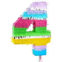 GoDan S.A Piñata Nummer 4 Pastell 50x35x7,5cm (1 pcs)