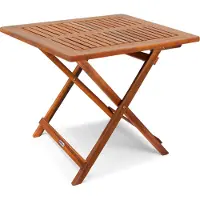 Casaria Table d'appoint de jardin 70x70x73cm pliable bois d'acacia