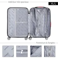 Monzana Valise rigide Exopack XL noire