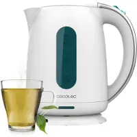 Cecotec Bouilloire , capacité de 1,7 L, modèle Thermosense 180, couleur blanche. 2200W, chauffage rapide, filtre anti-calcaire