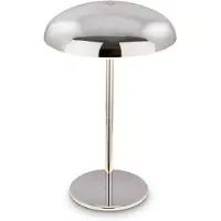 Briloner CAXA Lampe de table LED sans fil IP44, dimmable, tactile, batterie, protection contre les projections d'eau, chrome, Ø19,5 x 30,5 cm