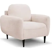 Domo DomoHome BOHO Fauteuil moderne, élégant, rembourré, avec pieds en bois, dossier et accoudoirs, pour le salon et le bureau, taille : 90x91x102 cm, couleur : PULVERPINKEL