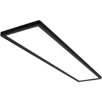 Briloner SLIM Plafonnier LED ultraplat 98x20cm rectangulaire 36W 4800lm 4000K lumière blanc neutre rétroéclairage Noir lampe plafond salon bureau cuisine couloir