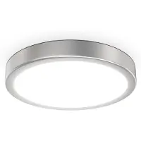 B.K.Licht Plafonnier LED 18 W 4.000K 28cm 2.000lm Argenté lampe de plafond cuisine salon