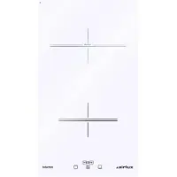Airlux Table induction domino 30cm 2 foyers blanc - - ATI322WH -