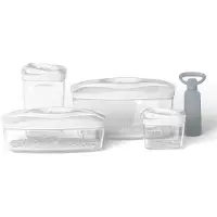 Dafi 4 boîtes hermétiques pour aliments SeeYoo, ensemble, couleur blanche