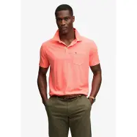 Superdry Classic Cotton Linen Short Sleeve Polo Orange L Homme
