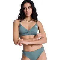 Roxy Essentials Sd Wrap Bralette Bikini Top Gris S Femme