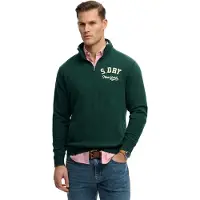 Superdry pour homme. M2014478A Sweatshirt Vintage Athletic Half Zip vert (3XL), Casuel, Coton