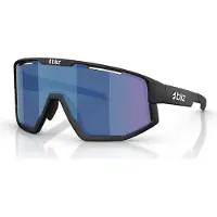 Bliz Unisexe, Lunettes de sport, Vision (Noir mat, Smoke/Blue Multicolor), Noir
