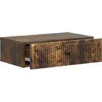 vidaXL Table d'appoint murale en bois d'ingénierie chêne fumé