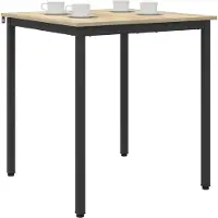 vidaXL Table d'appoint, 70 x 70 x 75 cm, panneau de fibres de bois, imitation chêne Sonoma
