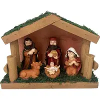 Saska Garden CHRISTMAS NATIVITY SCENE 15X6.5X11CM