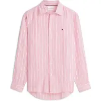 Tommy Hilfiger Chemise 'Regular Fit Textured Stripe Pure' rose clair / blanc