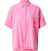 Rip Curl Hotel Malibu Embroid Short Sleeve Shirt Rose S Femme