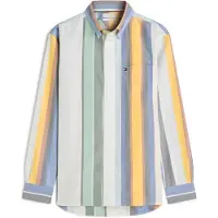 Tommy Hilfiger Chemise 'Relaxed Fit Multicolour Stripe' bleu clair / miel / menthe / blanc