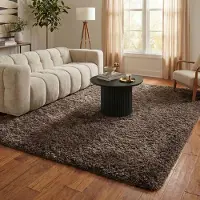 NATURL. Tapis shaggy - Blaze Taupe | 240x330 cm | Rectangulaire | Pile haute