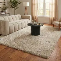 NATURL. Tapis shaggy - Blaze Beige | 200x290 cm | Rectangulaire |