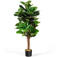 Coast Figuier artificiel 120 cm Décoration végétale artistique avec pot de fleurs